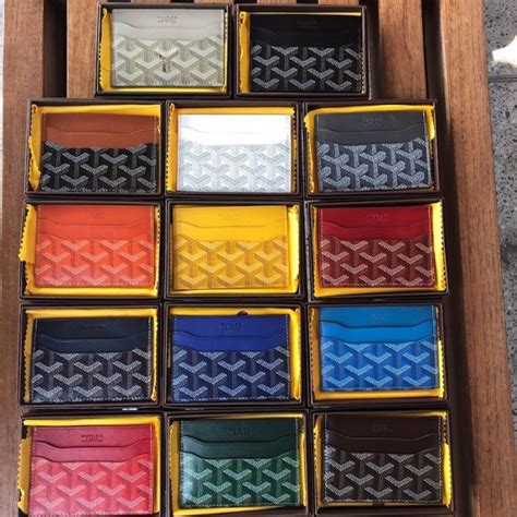 goyard card holder chevron colorways list|goyard color chart.